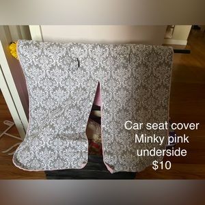 Minky sided car seat cover